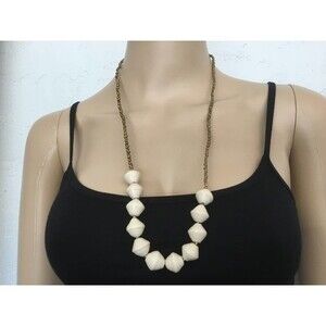 Thirty One Bits Handmade Cream Bead Necklace